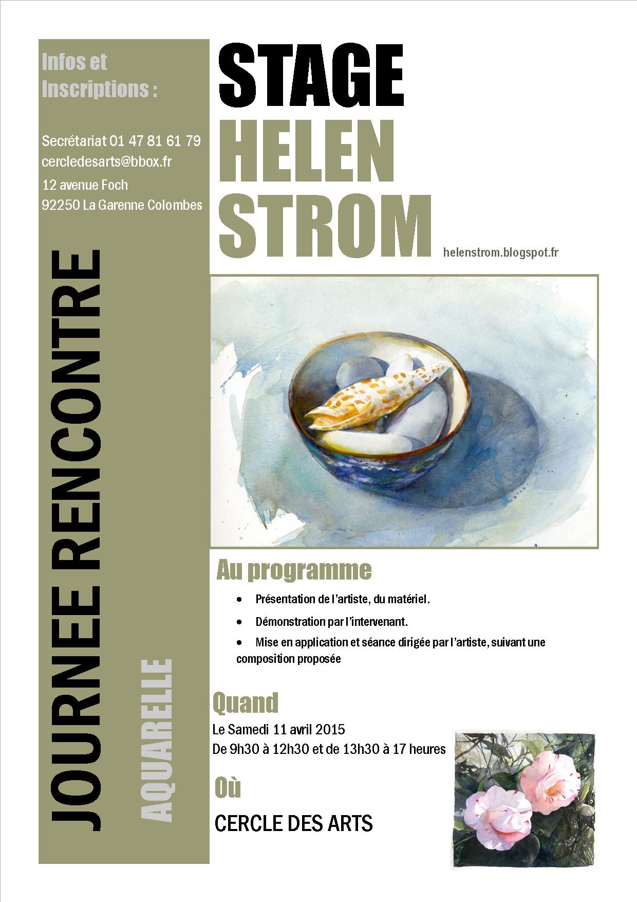 Journée aquarelle avec l’artiste Helen STROM.