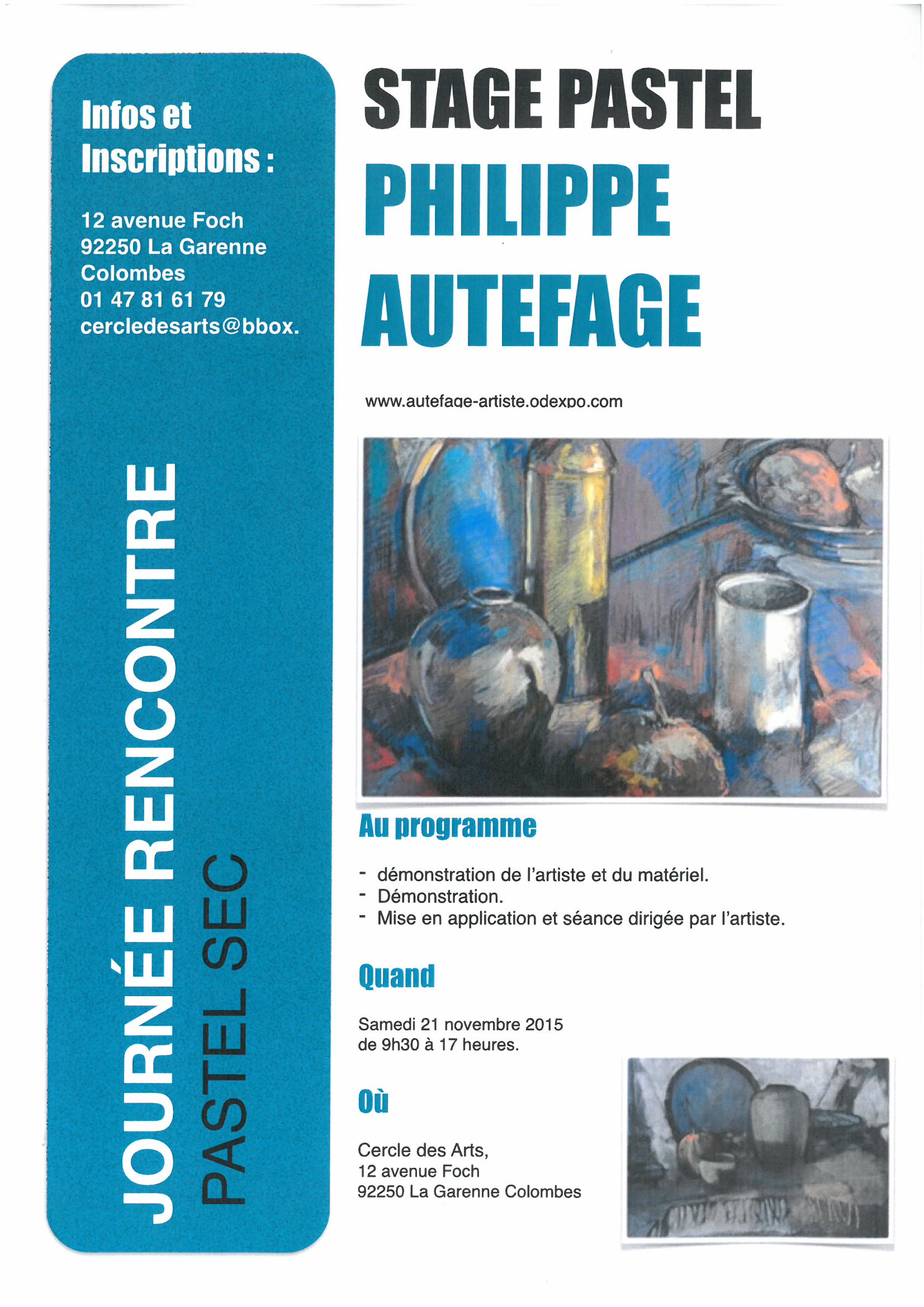 Stage Pastel SEC, rencontre de l’artiste Philippe AUTEFAGE