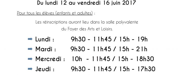 Réinscriptions